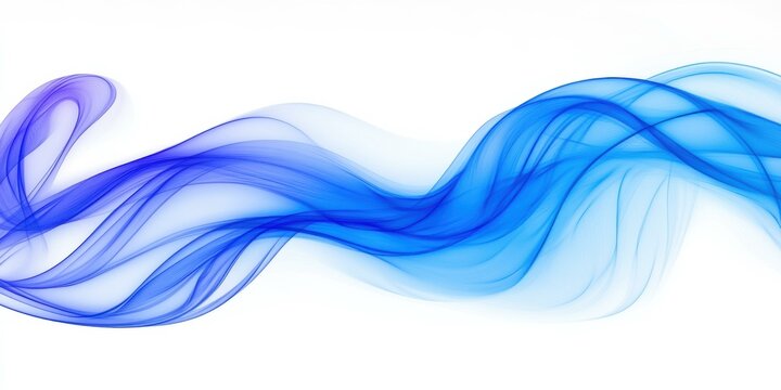 Abstract blue wave design. AI.