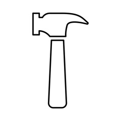 Wall Mural - Hammer icon in line style