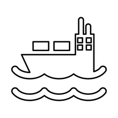 Wall Mural - Shipping icon in line style