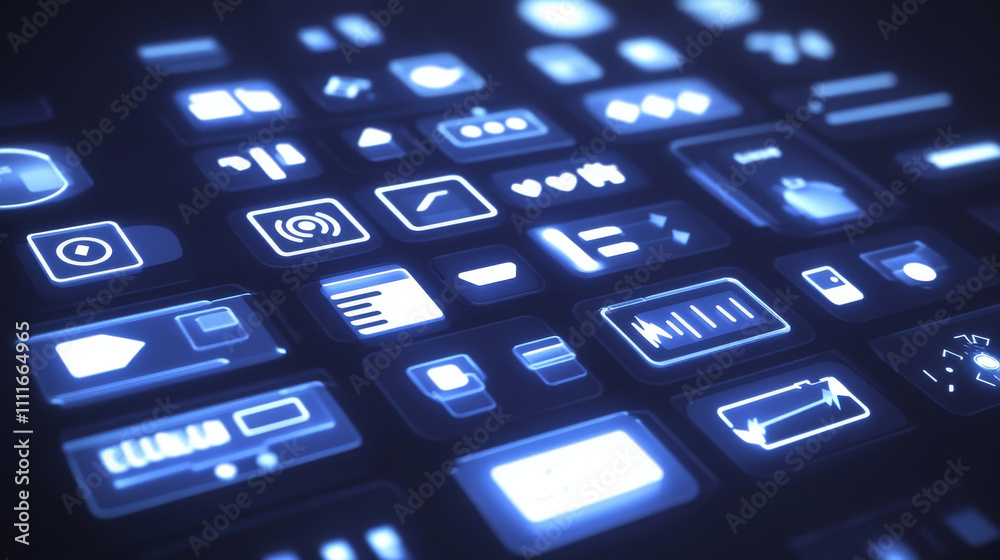 Ice game ui buttons set isolated on background. Vector cartoon ...