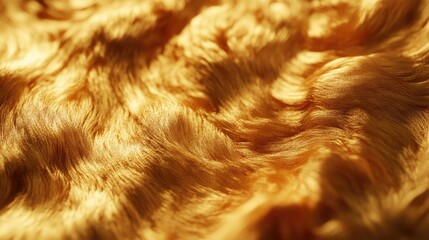 Aufkleber - A golden, fluffy texture resembling luxurious fur or soft fabric, capturing its warmth and delicate appearance in fine detail