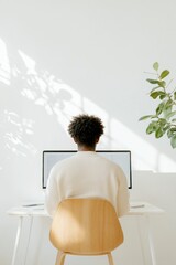 Poster - Modern Home Office Setting for Distance Learning with Minimalist Design