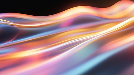 Poster - striking waves of color and light flowing gracefully in a dynamic display of motion and energy
