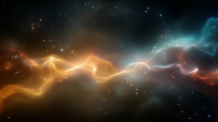 Poster - Swirling cosmic colors create a mesmerizing visual of a nebula in deep space during a star formation event