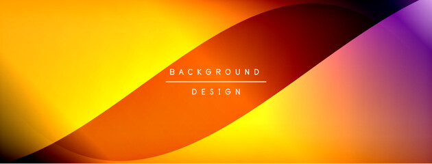 Fototapete - Bright rainbow style color gradient with curve round shape line background. Vector Illustration For Wallpaper, Banner, Illustration, landing page