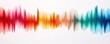 © Thamonchanok - Colorful sound wave illustration on a white isolate background.