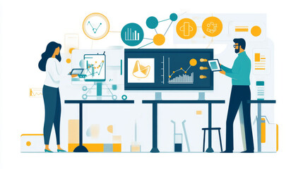 Poster - three banners of global technoloogies forum and connections. flat line art design of vector illustra