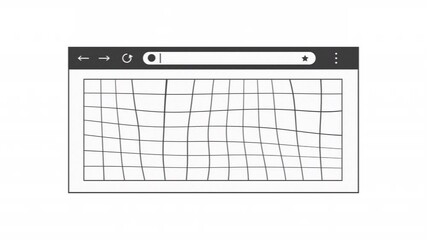 Aufkleber - Animated web browser window icon in y2k style with glitch effect. Alpha channel