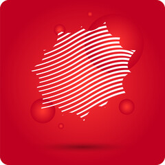 Poster - Abstract background with dots and lines. Vector illustration. Eps 10.