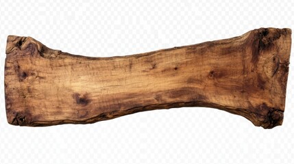 Poster - A bold rectangular pine frame with a slightly rugged texture, isolated on a transparent background for rustic or artistic use.