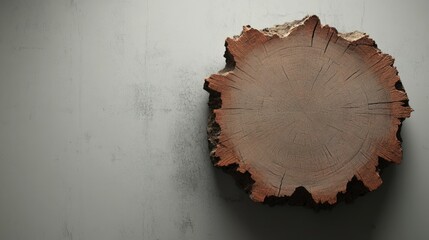 Poster - A circular pine frame with a soft, hand-finished texture, isolated on a transparent background for unique design applications.
