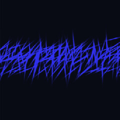 Fototapete - abstract background with lines and dots in blue color. Vector illustration.