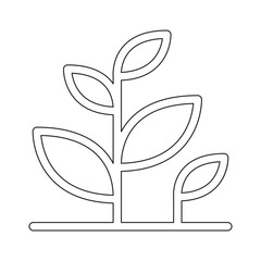 Wall Mural - Sprout icon in line style