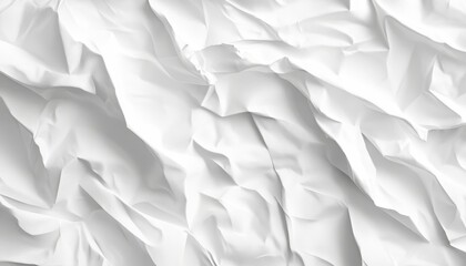 Poster - Abstract White Creased Fabric Texture Background