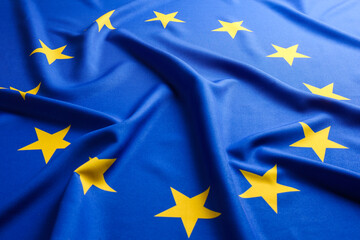 Wall Mural - Flag of European Union as background, closeup