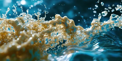 Poster - Splash of water with foam on top