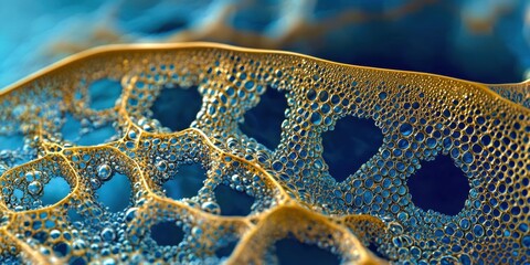 Poster - Bubble with a yellow center and blue edges