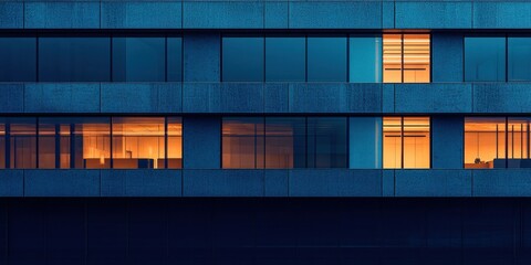 Poster - Building with windows on the side