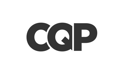 Poster - CQP logo design template with strong and modern bold text. Initial based vector logotype featuring simple and minimal typography. Trendy company identity.