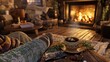 © Mahavira Osa - Cozy Winter Evening by the Fireplace: Warmth, Comfort, and Relaxation