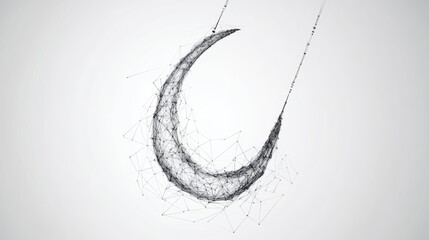 Poster - Digital art representation of a crescent moon abstract design minimalist environment artistic visual concept
