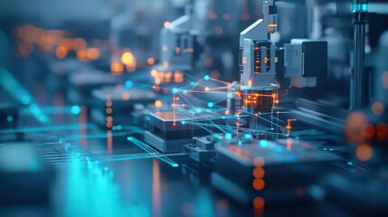Aufkleber - Automated industrial production lines powered by cloud computing