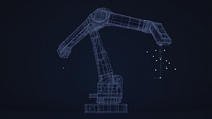 Poster - Robotic arm animation digital space graphic design technology environment 3d viewpoint innovation concept