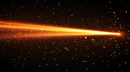Wall Mural - bright orange comet night sky
