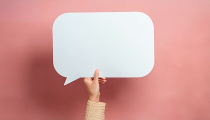 The speech bubble invites interaction and dialogue.  