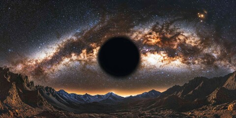 Wall Mural - black hole in sky