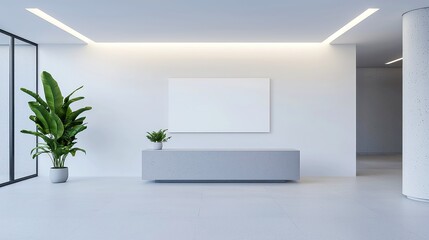 Poster - Modern interior with elegant poster mockup displayed prominently, showcasing a stylish environment that complements contemporary design elements and aesthetic appeal.
