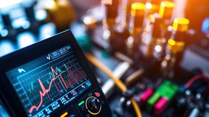 Poster - Digital Oscilloscope Displaying Waveform Analysis in Laboratory Setting
