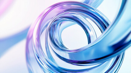 Poster - Abstract three dimensional curved glass shapes
