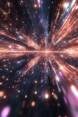Wall Mural - aurora night sky with many stars