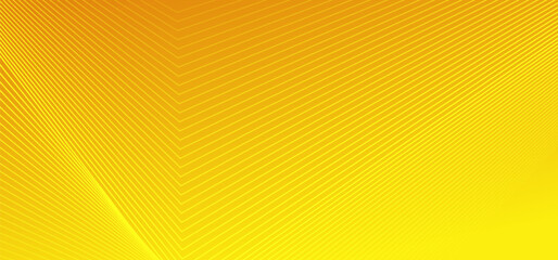 Poster - Vivid yellow minimal curved lines abstract technology background. Vector minimalism geometry design