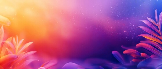 Poster - A vibrant, abstract background featuring colorful gradients and flowing shapes, creating a dreamy and tranquil atmosphere.
