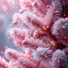Poster - Pink Christmas animated design background.