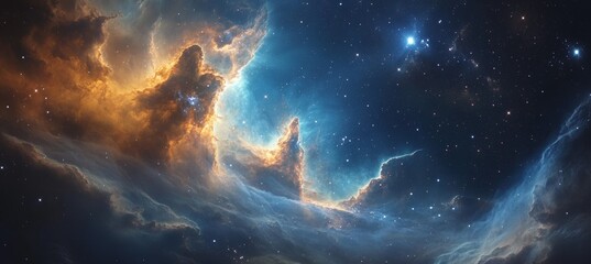 Wall Mural - galaxy star space nebula gas formation. generative ai technology.