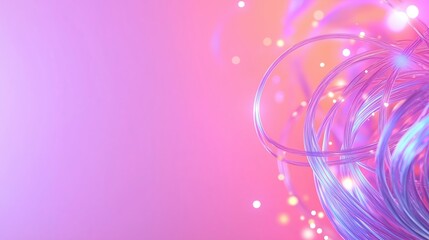 Poster - colorful abstract background with swirling lines and glowing lights in pink and purple hues for crea