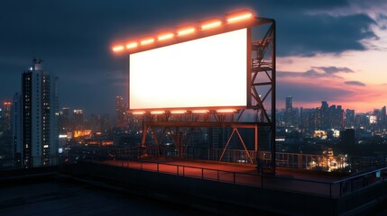 Poster - Billboard On The Roof Mockup