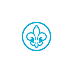 Canvas Print - Fleur de Lis Heraldic icon isolated on transparent background