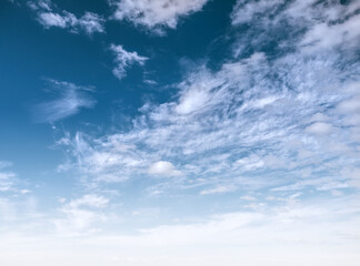 Clear blue sky and white clouds