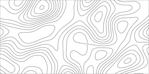 Poster - White simple topography design with slim stroke. Paper cut vector art background banner texture website template. White wavy paper curved relief. Topographic contours map with geographic line
