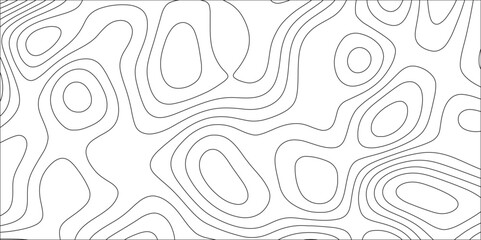 Poster - White simple topography design with slim stroke. Paper cut vector art background banner texture website template. White wavy paper curved relief. Topographic contours map with geographic line