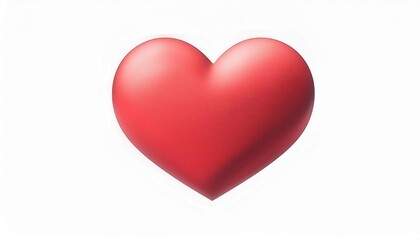 Aufkleber - Elegant 3D Red Heart Design. Timeless Symbol of Love and Romance for Valentine's Day, Proposals, Wedding Anniversaries, and Romantic Gifts. Perfect for Cards, Decorations, Social Media, Keepsakes