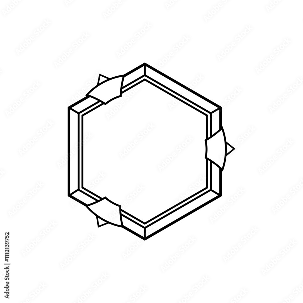 Black hexagon featuring sacred symbols and alchemical shapes, adding a ...