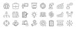 © Vriezel - set of workshop thin line icon. containing teamwork, training, partnership, leadership, strategy, presentation, meeting, managing icon collections. vector illustration