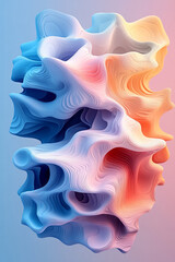 Leinwandbilder - abstract 3d background with colorful waves