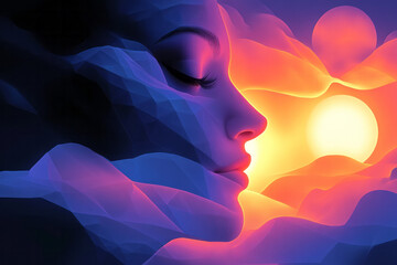 Poster - a woman ' s face