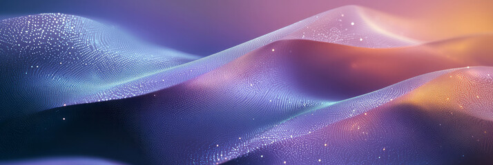 Poster - abstract background with waves and stars